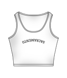 Sacramento Crop Tank (white/black)