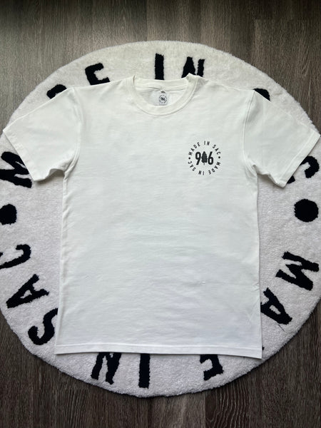 916 Circle Tee (white/black)